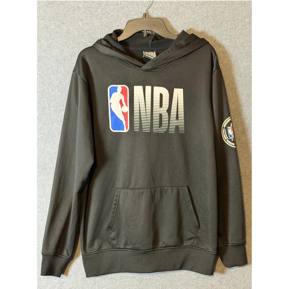 NBA Hoodie Streetwear Med Black Graphic Performance Basketball Sweatshirt Sporty